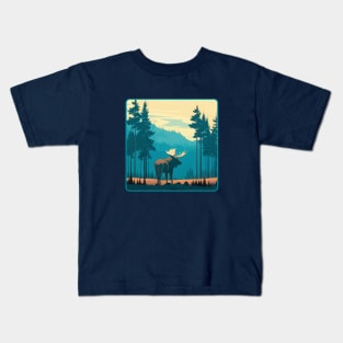 Blue Mountain Moose Kids T-Shirt